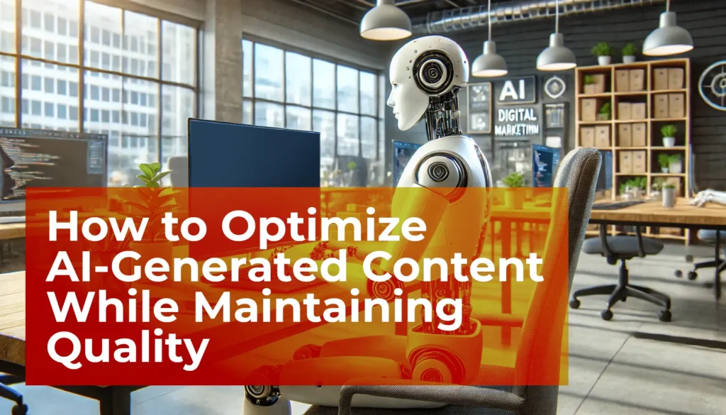 How to Optimize AI-Generated Content While Maintaining Quality