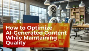 How to Optimize AI-Generated Content While Maintaining Quality