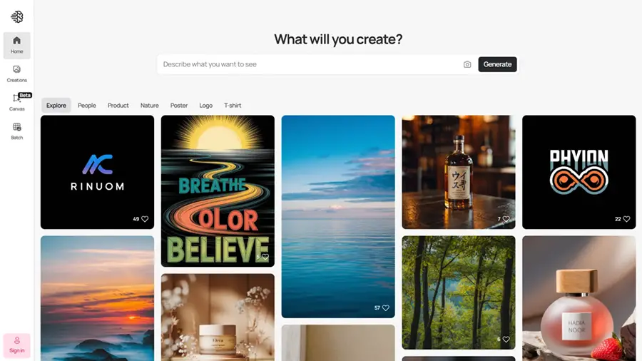 ideogram ai home page
